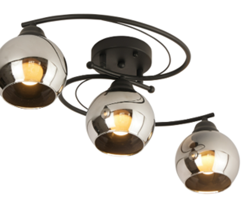 Plafonska lampa NORA BLACK 3